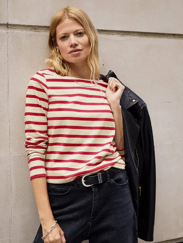 Ashley Organic Cotton Top | Red Stripe