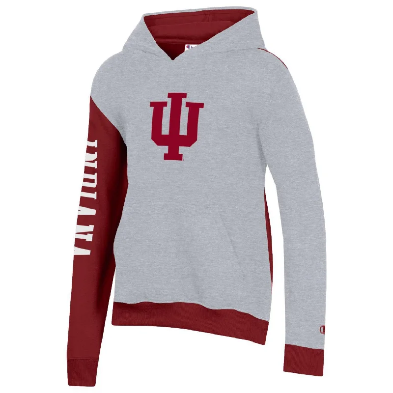 Youth Indiana Hoosiers Superfan Home & Away Grey and Crimson Hooded Sweatshirt