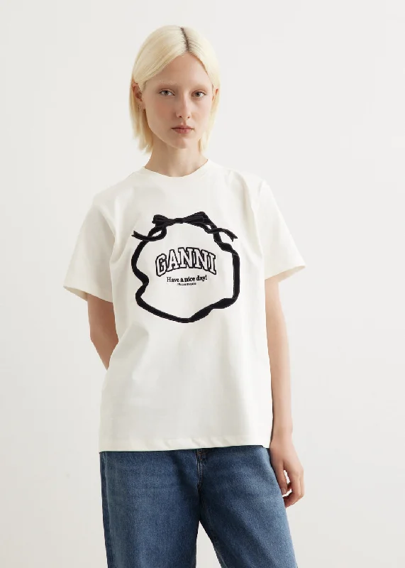 Heavy Cotton Bow Relaxed T-Shirt