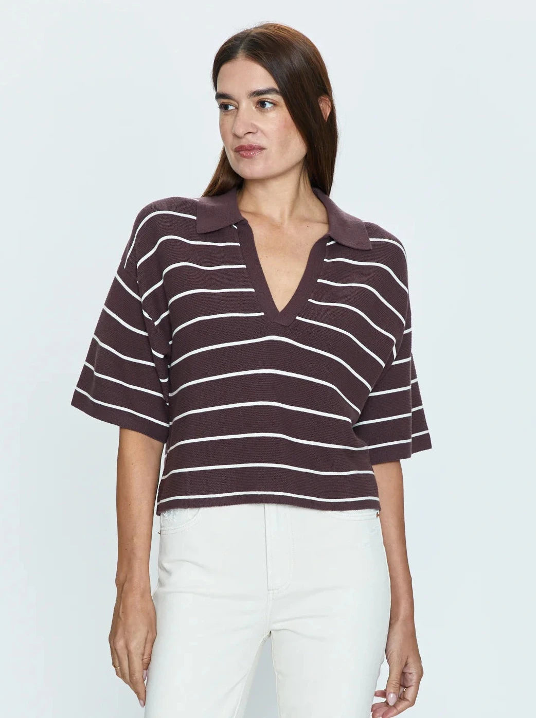 Marlow Sweater | Mocha Stripe