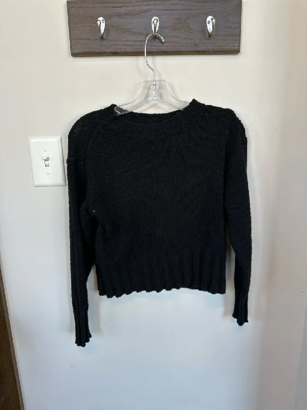 J. Crew Size XS Black Cotton Mock Neck Long Sleeve Knit Sweater