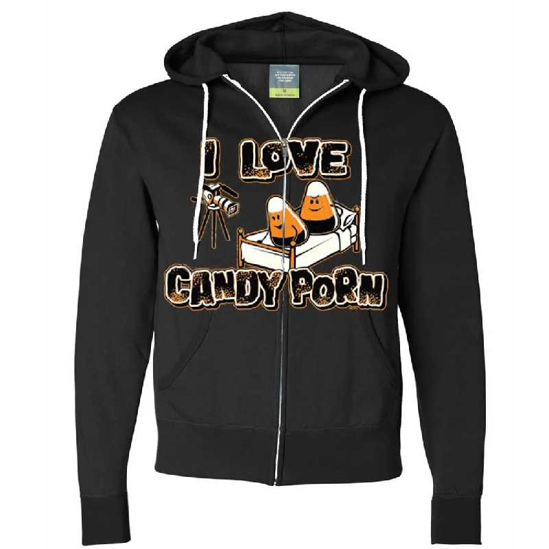 I Love Candy Porn Zip-Up Hoodie