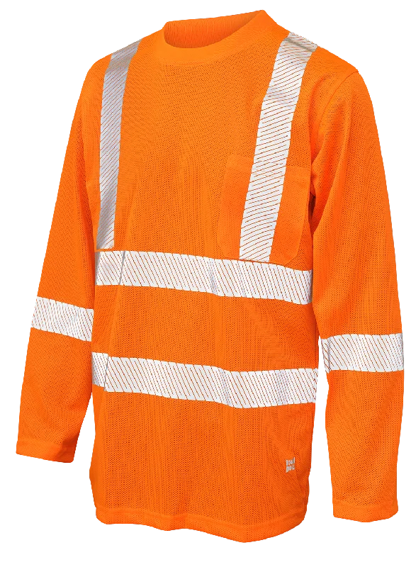 Tough Duck MicroMesh Long Sleeve Hi-Vis T-Shirt with Pocket ST08