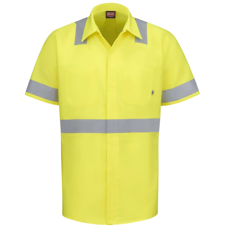 Short Sleeve Hi-Visibility Ripstop Work Shirt with MIMIX® + OilBlok - Classic Fit