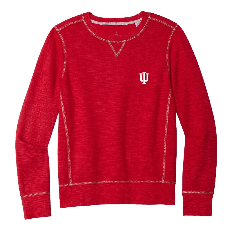 Ladies Indiana Hoosiers Sport Tobago Bay Crimson Crew Neck