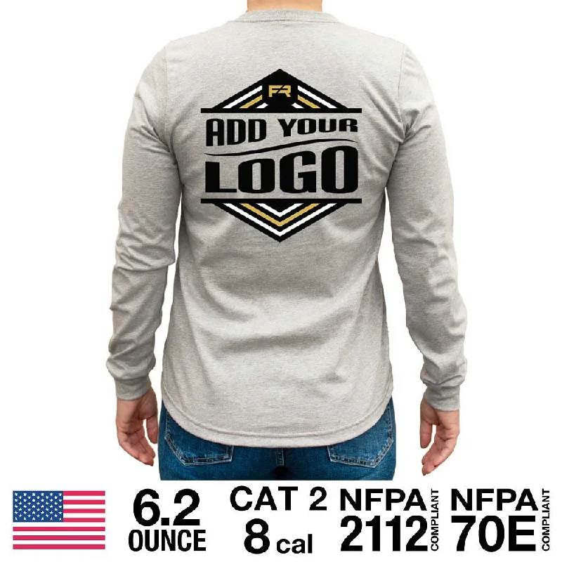 Women's Long Sleeve Flame Resistant T-Shirt with Custom Logo/Design