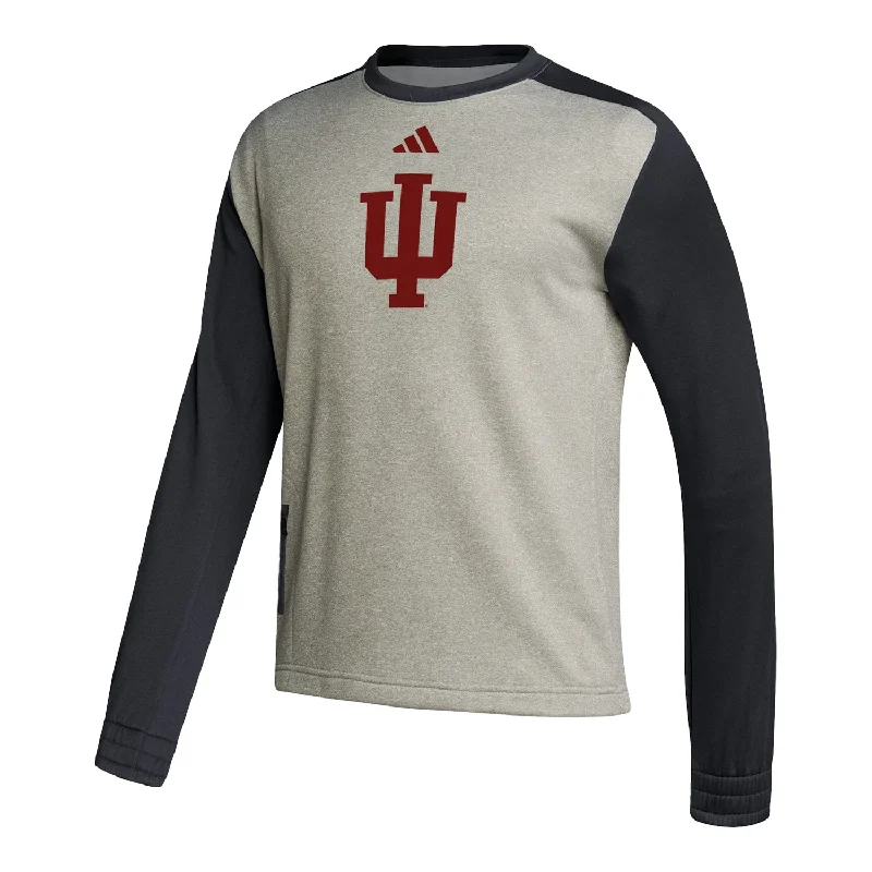 Indiana Hoosiers Adidas Sideline Locker Logo Black Crew