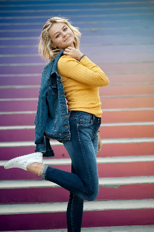 Bella Rib Knit Sweater in Mustard