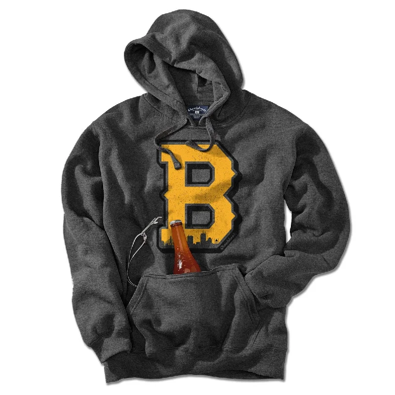 Black & Gold Big Block B Tailgater Hoodie