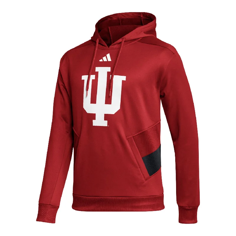 Indiana Hoosiers Adidas Travel Sideline Crimson Hood