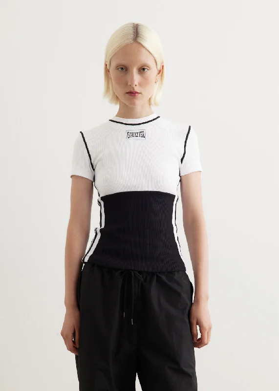 Colour Block T-Shirt With Gaultier Patch