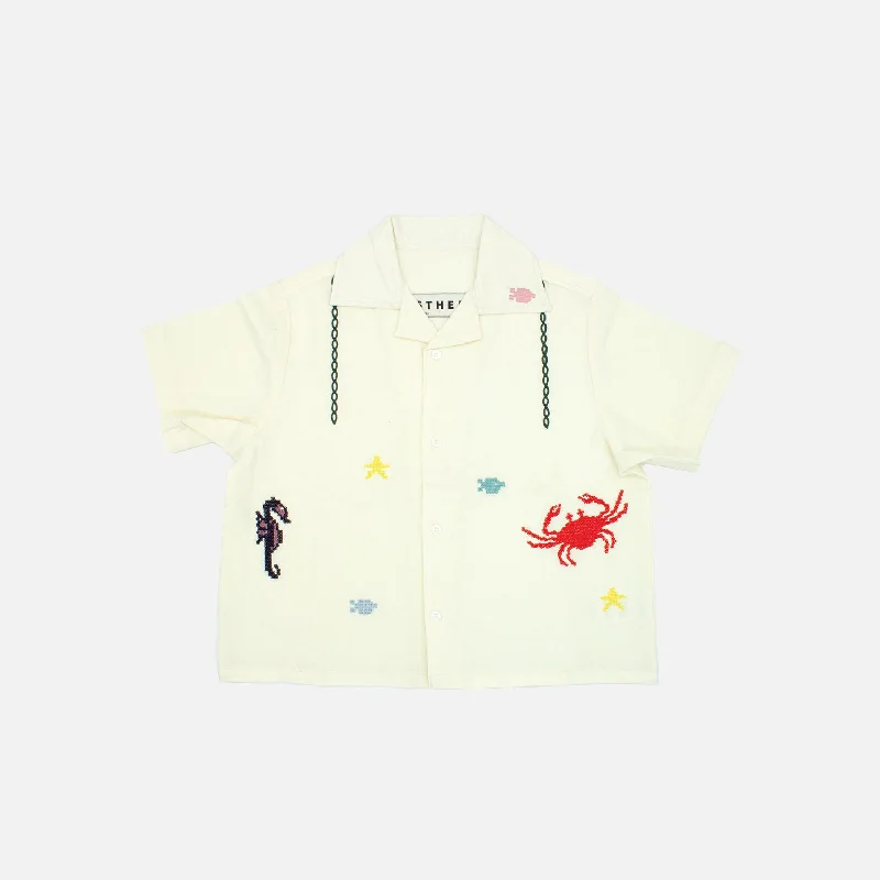 Cotton Alex Cabana Embroidered Shirt - Seaside