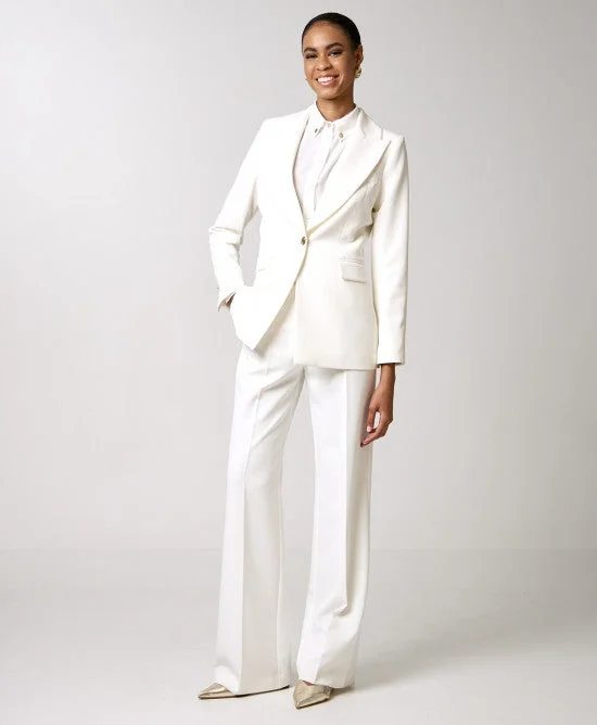 Access Fashion White Single White Lapel Blazer