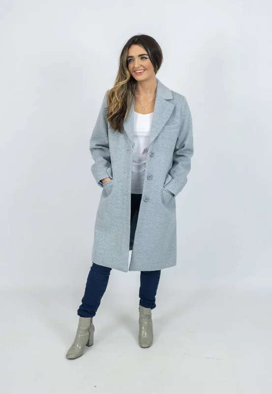 Md'M Blue Wool Coat