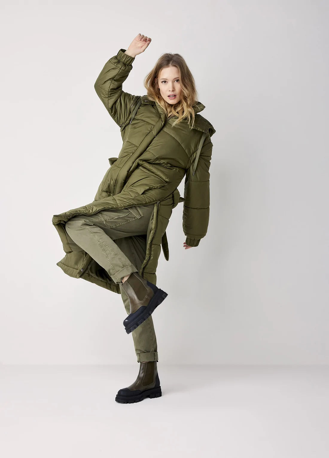 Summum Ivy Green Padded Coat/Gillet