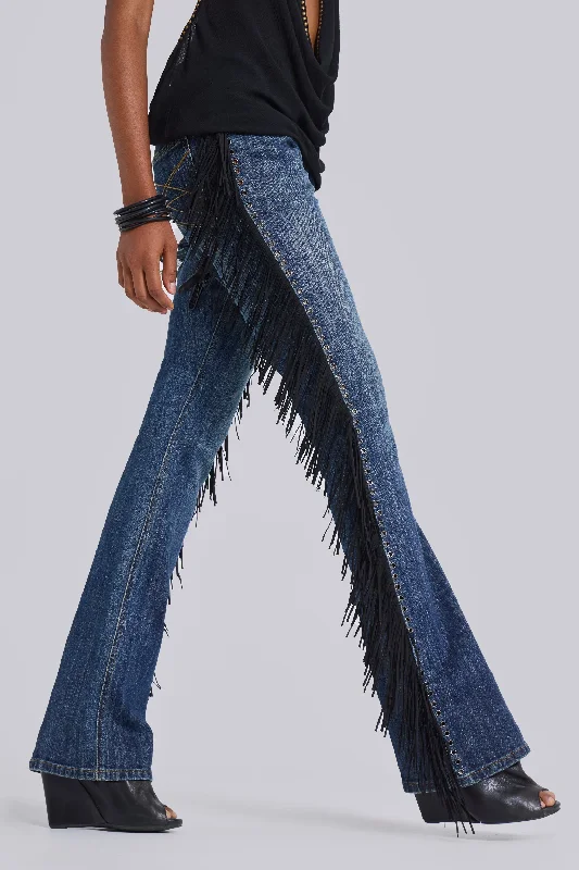 El Topo Fringe Bootcut Jeans