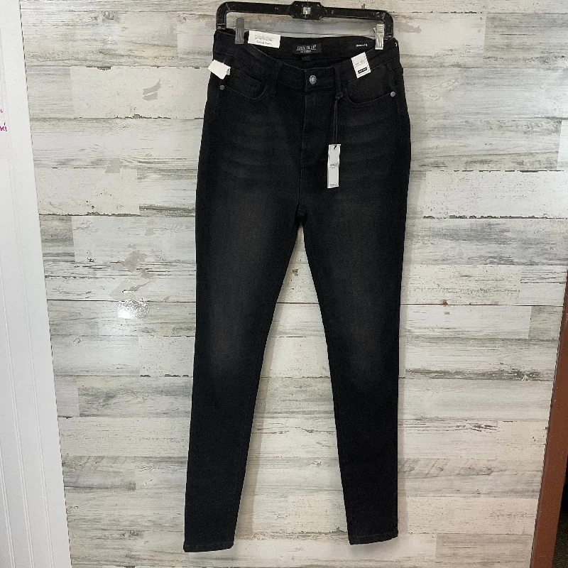 Jeans Skinny By Judy Blue In Black Denim, Size: 10