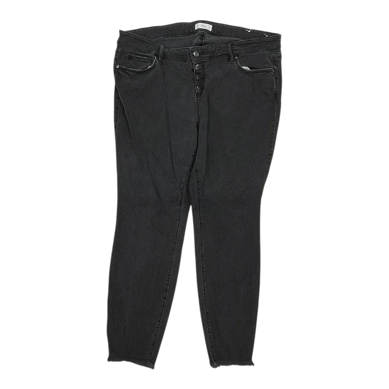 Jeans Skinny By Loft In Black Denim, Size:20