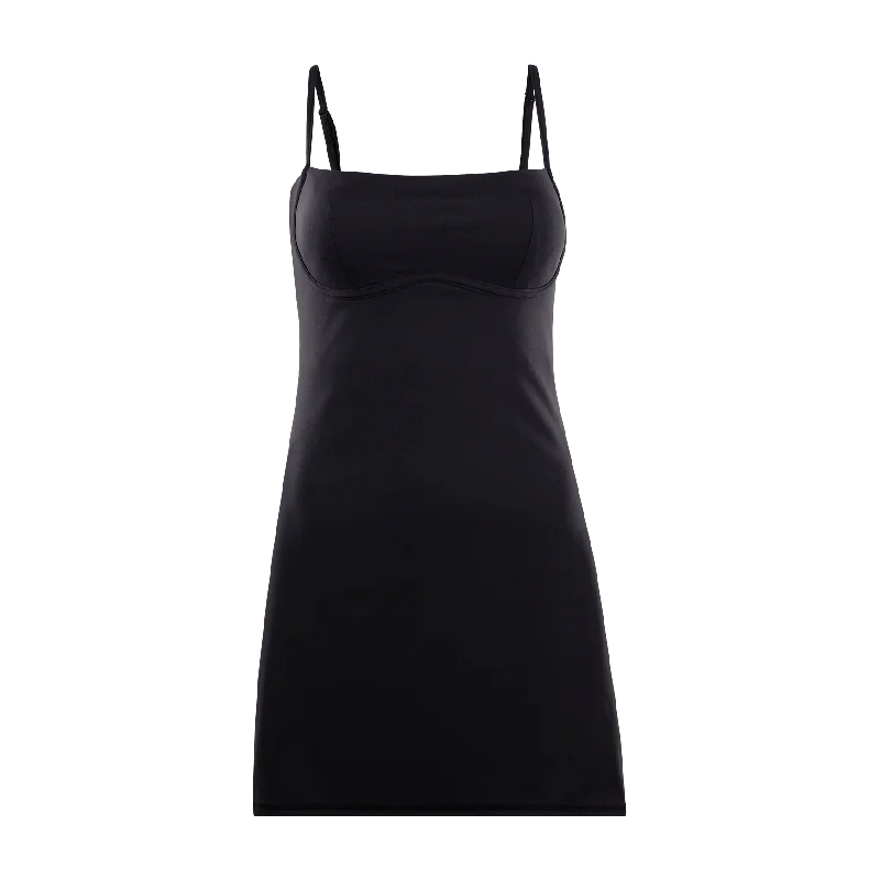 Black Short Spaghetti Strap Dress