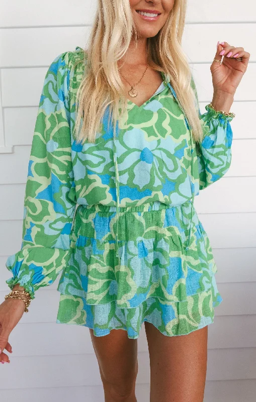 Margo Tunic ~ Abstract Poppy Multi