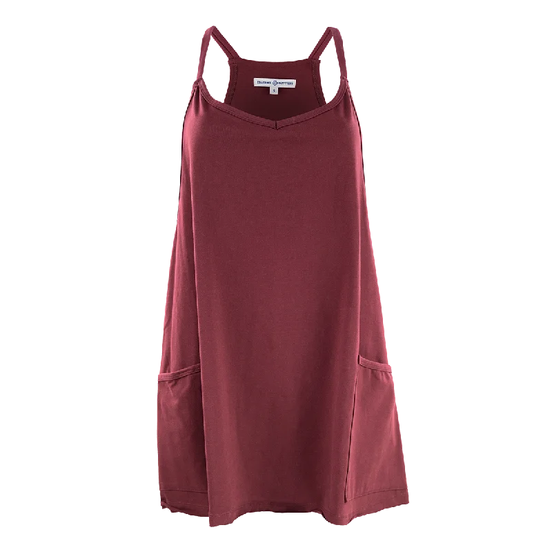 Maroon Collegiate Outfitters Front Pocket Tank Dress