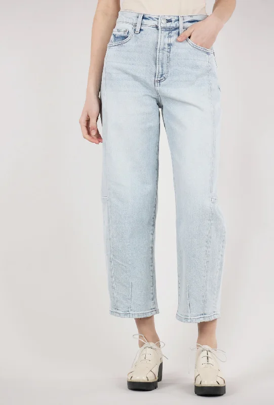 Eli High-Rise Arched Leg Denim, Sun-Kissed Blue