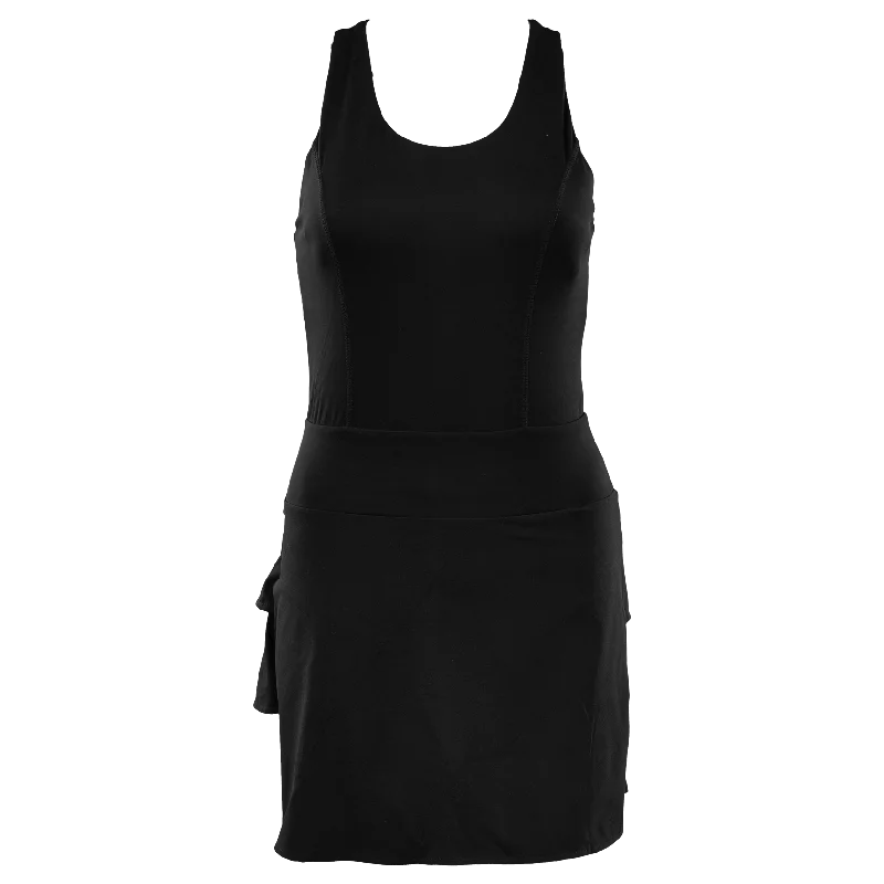 Ruffle Black Active Tank Dress