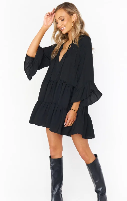 Viola Mini Dress ~ Black