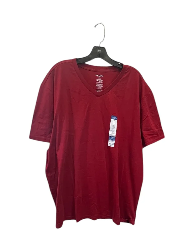 Top Short Sleeve Basic By Arizona In Red, Size: Xxl