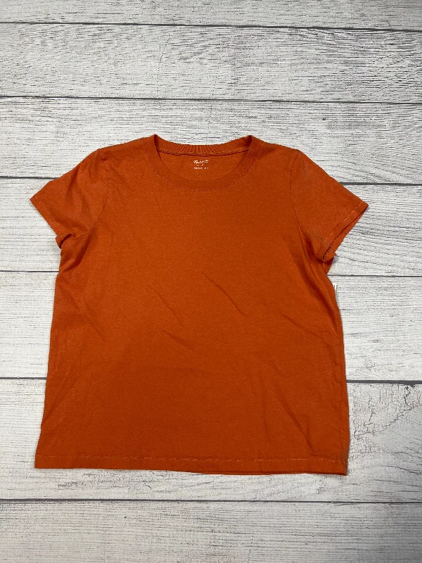 Top Short Sleeve Basic By Madewell In Orange, Size: S