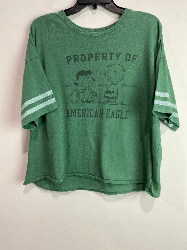 Top Short Sleeve By American Eagle In Green, Size: Xl