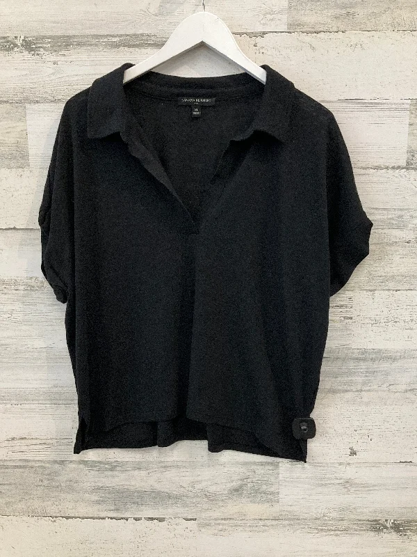 Top Short Sleeve By Banana Republic In Black, Size: Xl