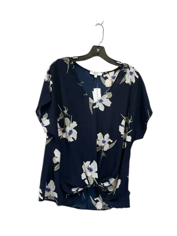 Top Short Sleeve By beacon appeal In Navy, Size: Xl