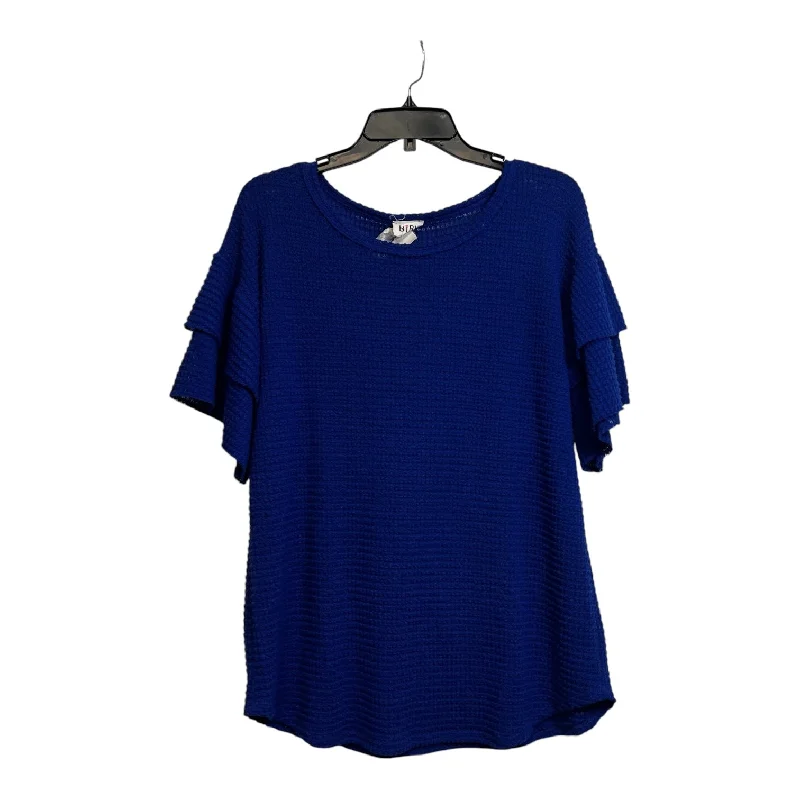 Top Short Sleeve By Bibi In Royal Blue, Size: M