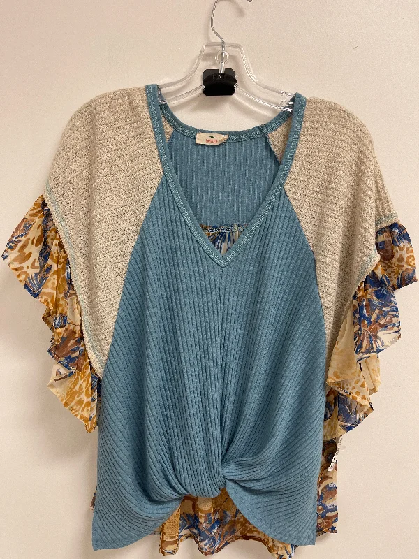 Top Short Sleeve By Hummingbird In Blue, Size: S