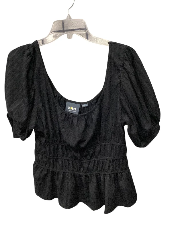 Top Short Sleeve By Maeve In Black, Size: L