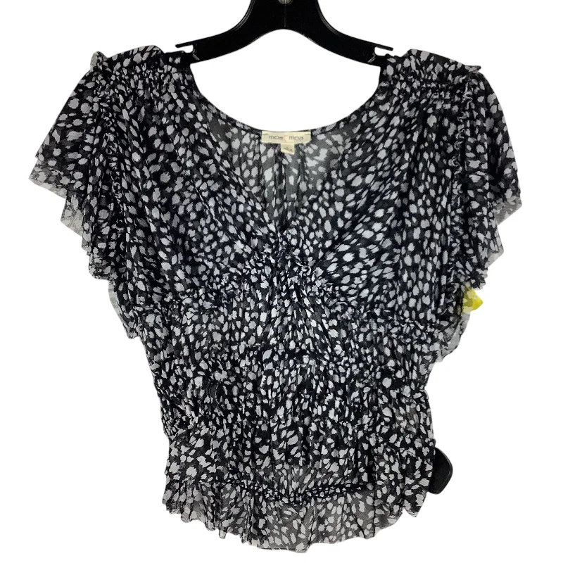 Top Short Sleeve By Moa Moa In Black, Size: L