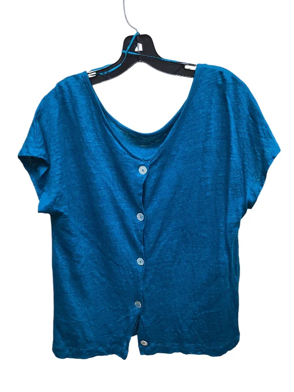 Top Short Sleeve By Rachel Zoe In Blue, Size: L