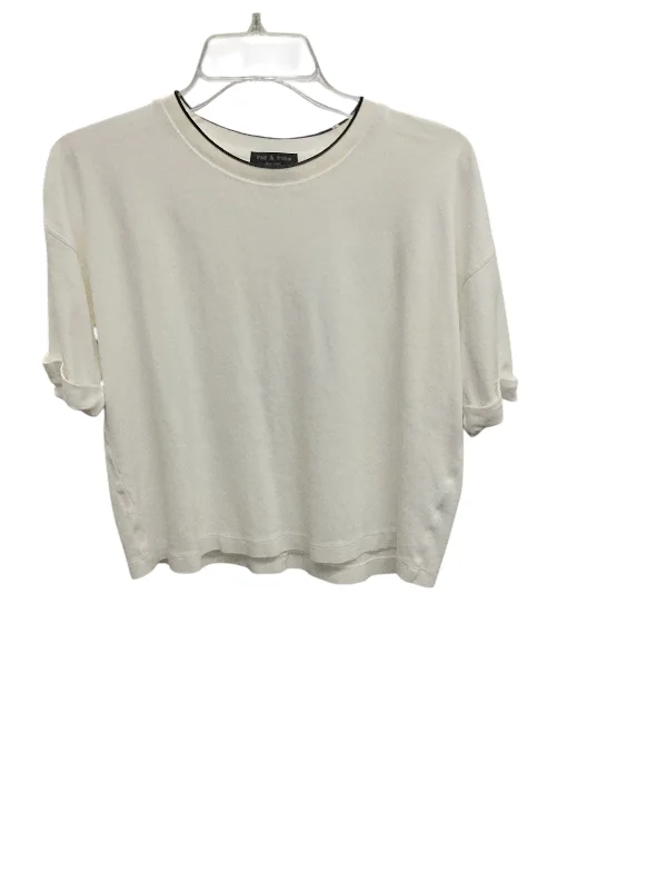 Top Short Sleeve By Rag And Bone In White, Size: Petite   S