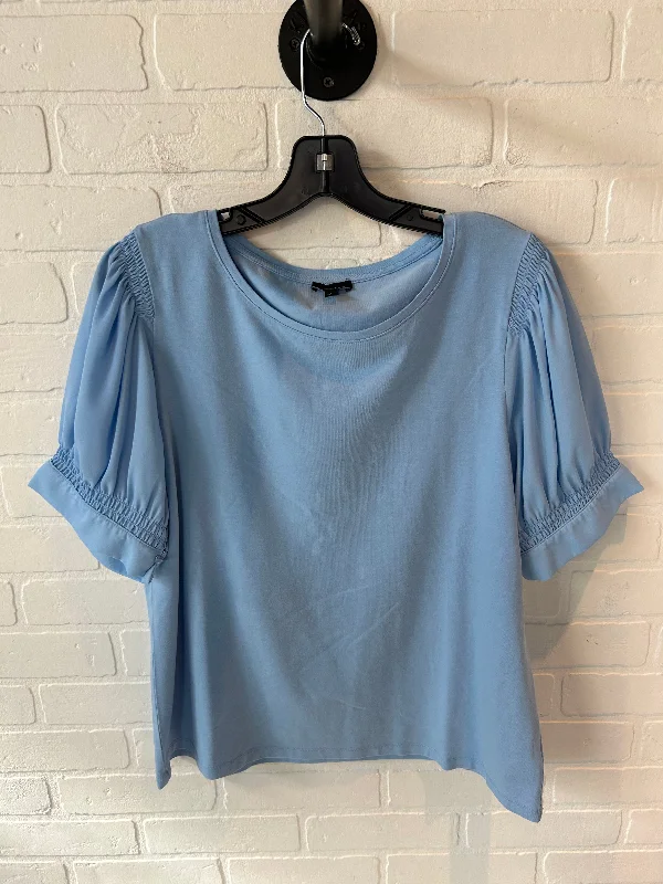 Top Short Sleeve By Talbots In Blue, Size: L