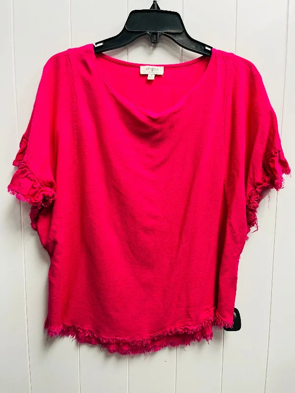 Top Short Sleeve By Umgee In Pink, Size: S