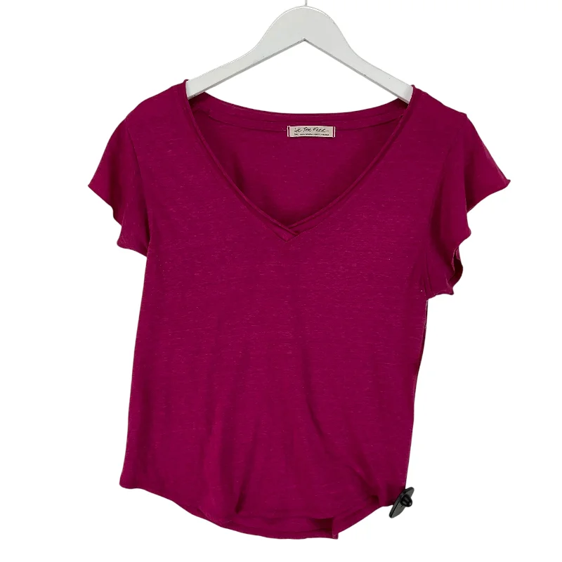 Top Short Sleeve By We The Free In Pink, Size: S