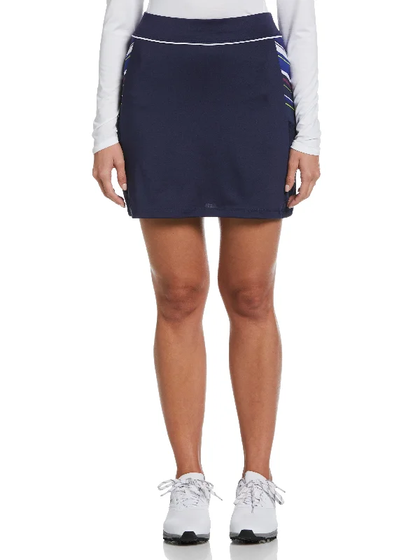 Women's 17" Shift Stripe Block Golf Skort