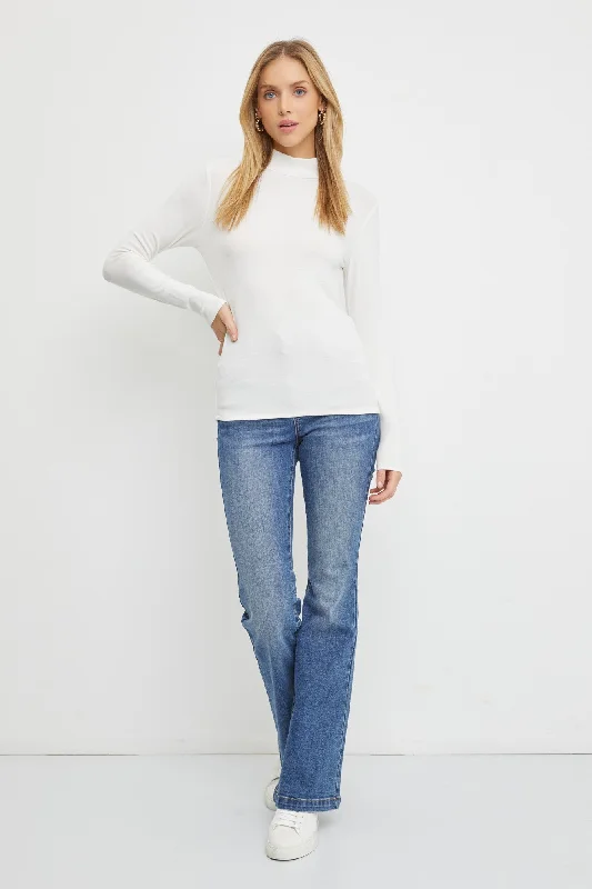 Ivory Soft Turtle Neck Top