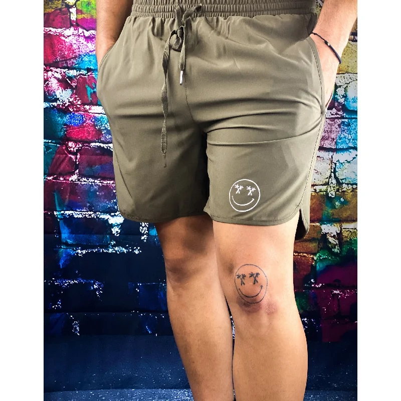 Salty Savage Men’s “Palm Smile”Wave Cut All Day, Every Day, Hybrid Shorts