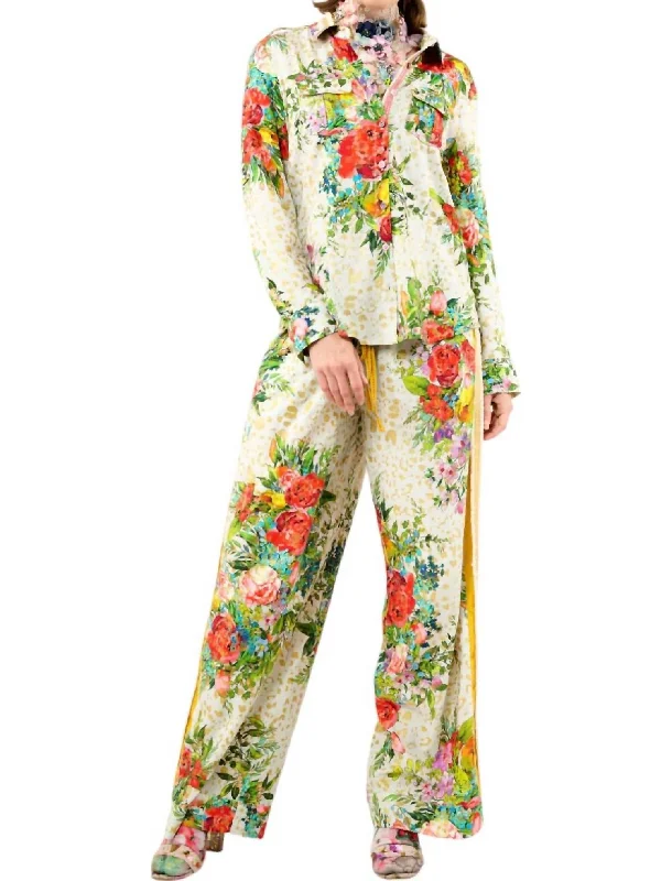 Harriet Pants In Cream Floral Combo