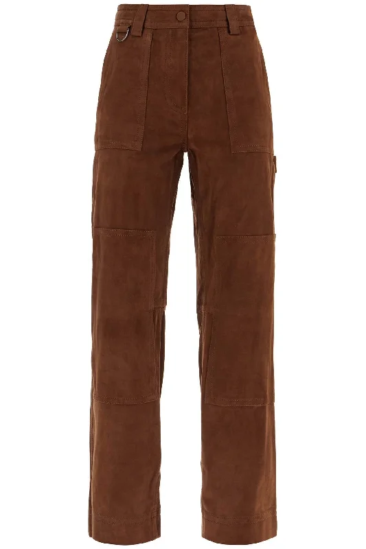 Saks Potts Women's Suede Leather Workwear Pants