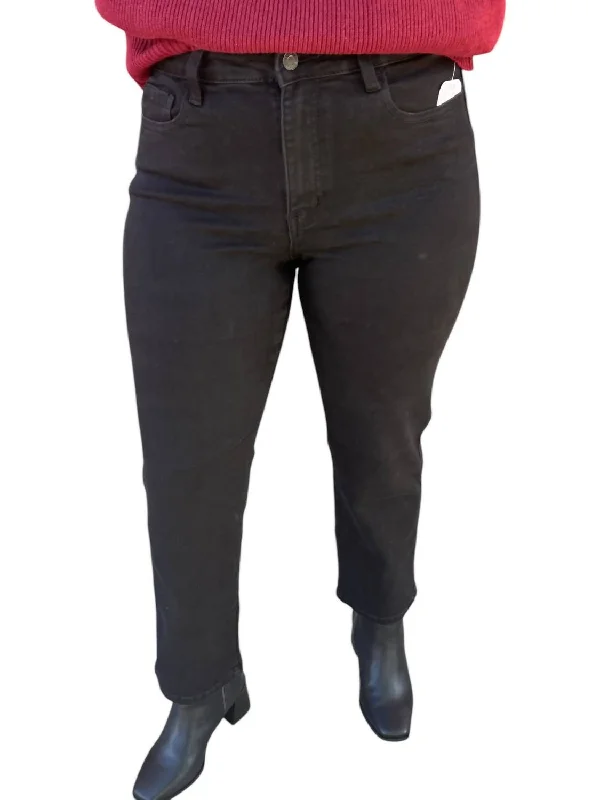 Vervet Ankle Straight Jeans In Black